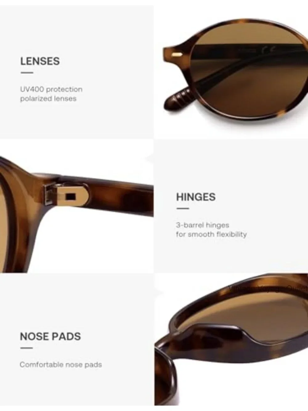 Small Retro Oval Polarized Sunglasses UV400 TAC Lenses | 80s 90s Y2K Vintage